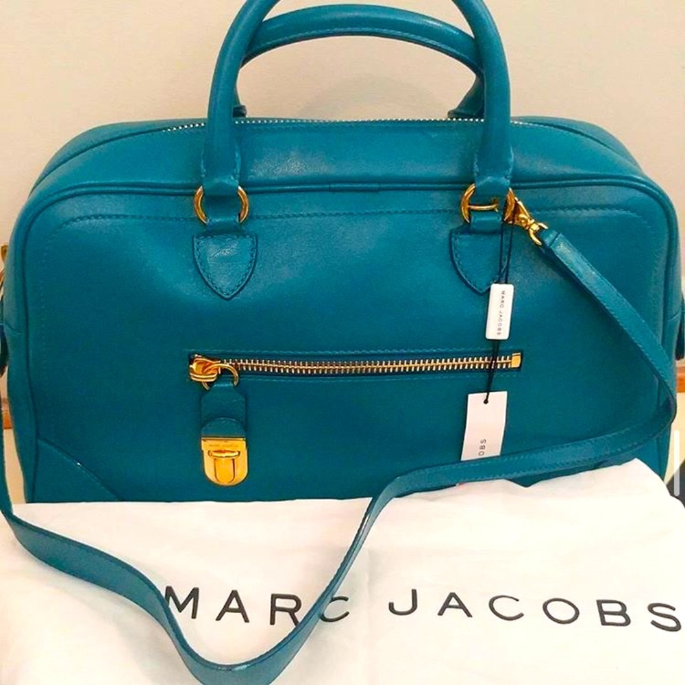 Marc Jacobs large Venetia satchel bag in peacock